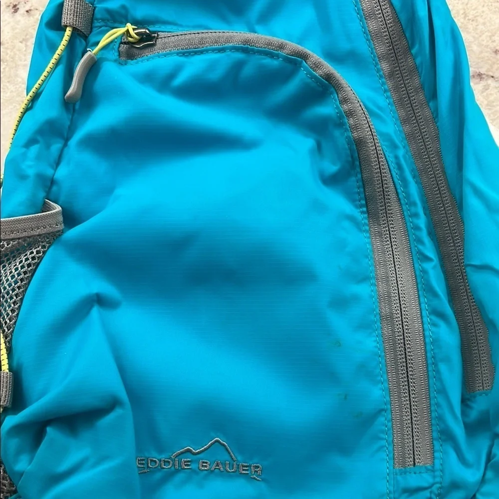 Eddie Bauer Teal Sling Shoulder Bag Backpack Crossbody Bag Multiple Compartments